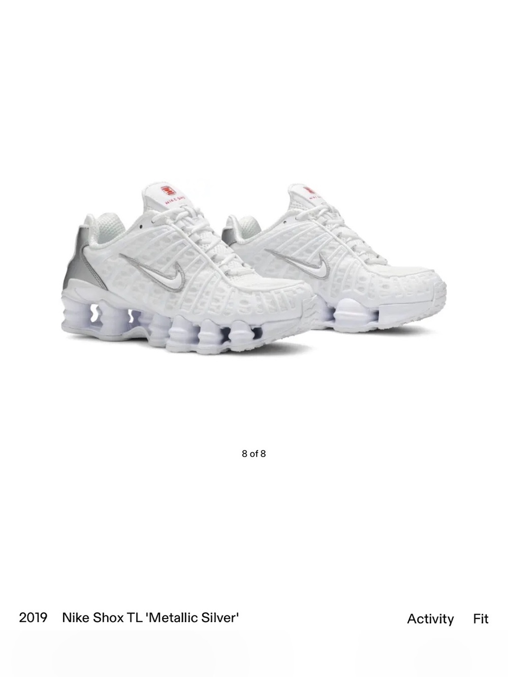 Nike Shox TL Metallic Silver Sneakers